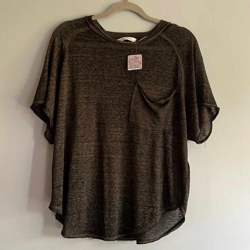 We The Free Brown Short Sleeve Tee